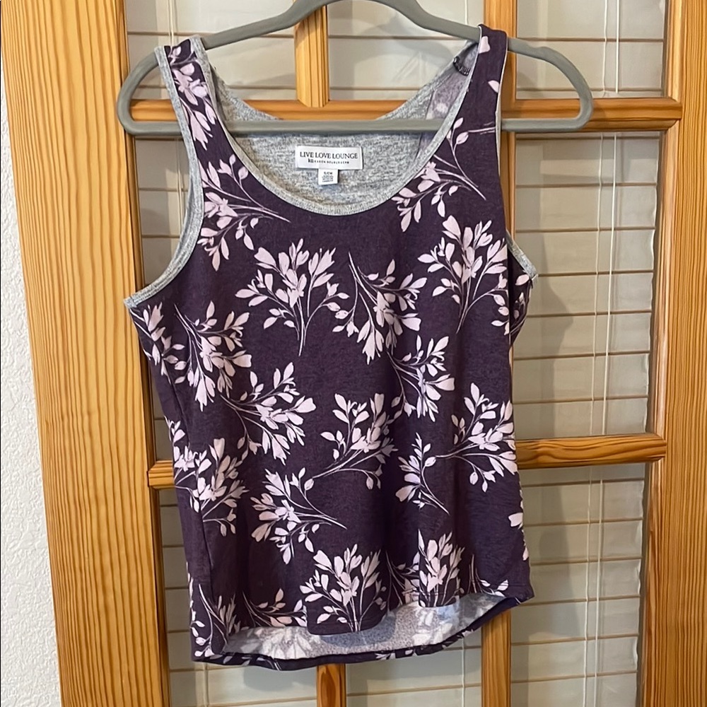 Women's Purple Floral Tank Top